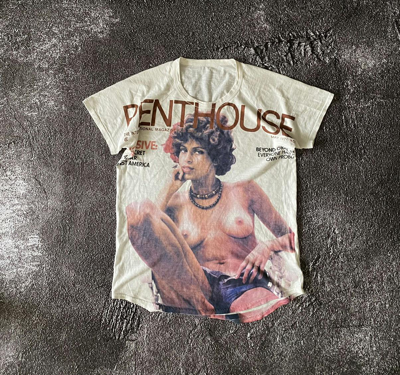 Pre-owned Archival Clothing X Dolce Gabbana Vintage Archival Dolce Gabbana Penthouse T Shirt Porn In White