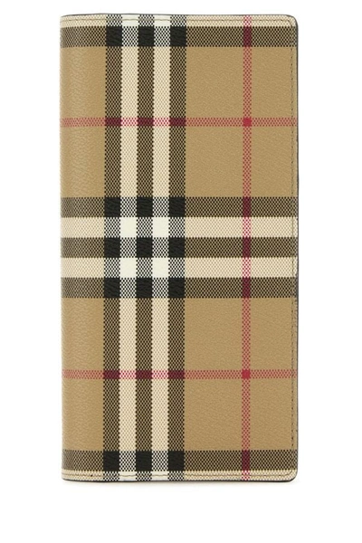 Burberry Man Printed Canvas Wallet In Multicolor