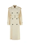 BURBERRY BURBERRY WOMAN IVORY GABARDINE TRENCH COAT