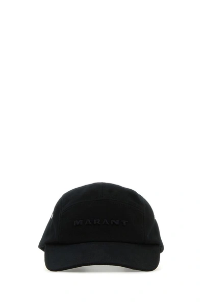 Isabel Marant Man Black Cotton Tedji Baseball Cap