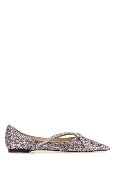 JIMMY CHOO JIMMY CHOO WOMAN EMBELLISHED LEATHER GENEVI BALLERINAS