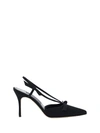 Manolo Blahnik Corintia 90 Bow-embellished Crepe De Chine Slingback Pumps In Multicolor