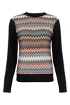 Missoni Zigzag Ribbed-knit Top In Black