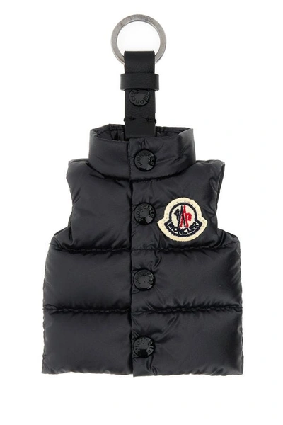 Moncler Kids'  Unisex Black Polyester Key Ring