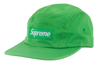 Pre-owned Supreme Washed Chino Twill Camp Cap (ss24) Green
