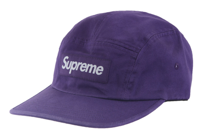 Pre-owned Supreme Washed Chino Twill Camp Cap (ss24) Purple