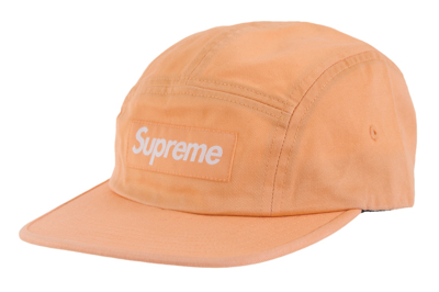 Pre-owned Supreme Washed Chino Twill Camp Cap (ss24) Peach