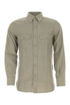 TOM FORD TOM FORD MAN GREY CUPRO BLEND SHIRT