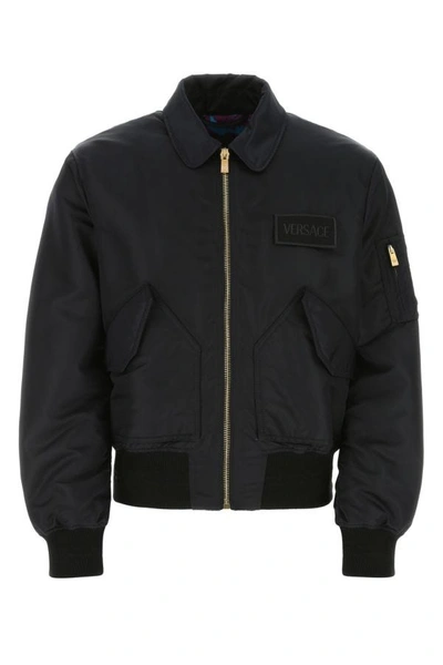 Versace Man Jacket Black Size 40 Polyamide