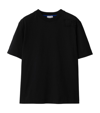 BURBERRY COTTON EMBROIDERED-EKD T-SHIRT