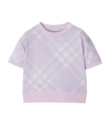 BURBERRY KIDS KNITTED CHECK PRINT T-SHIRT (6-12 MONTHS)