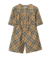 BURBERRY STRETCH-COTTON VINTAGE CHECK PLAYSUIT (3-14 YEARS)