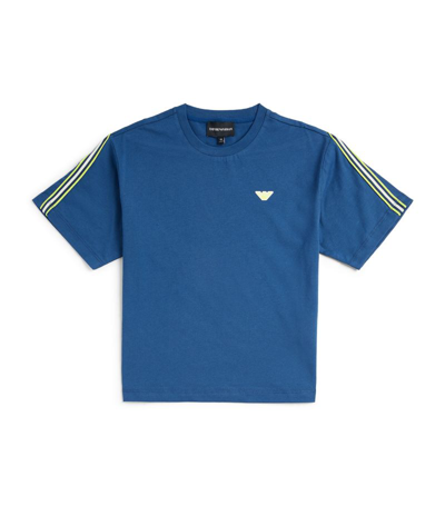 Emporio Armani Kids' Logo T-shirt (4-16 Years) In Blue