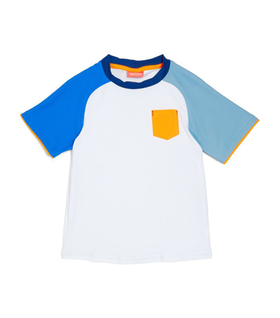 Sunuva Kids' Colour-block Swim Top (1-14 Years) In Blue