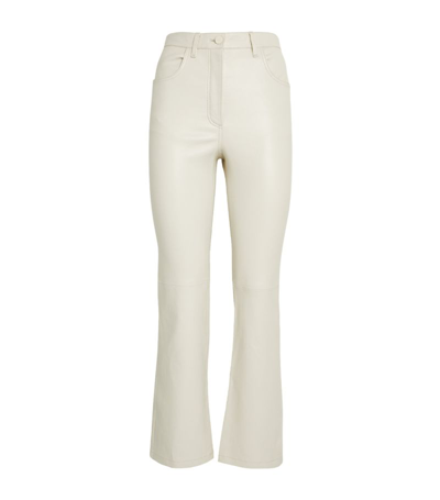 Joseph Leather Duke Trousers In White