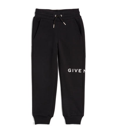 Givenchy Kids' Logo棉质混纺运动裤 In Black