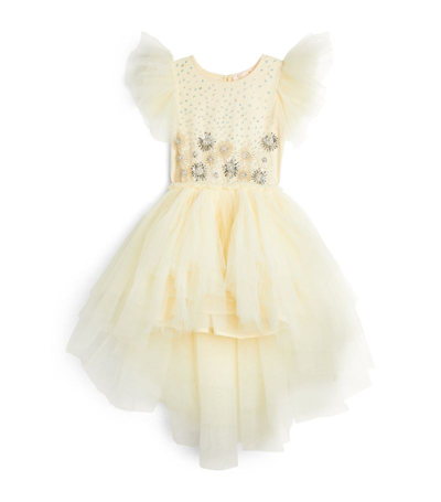 Tutu Du Monde Kids' Tulle Embellished Sofi Dress (2-12 Years) In Beige
