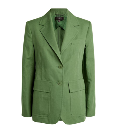 Weekend Max Mara Single-breasted Dattero Blazer In Green