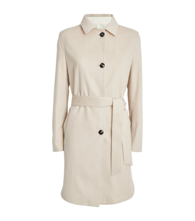 Kiton Cashmere Reversible Trench Coat In Nude