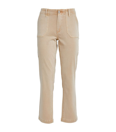Paige Mayslie Ankle Sand Straight-leg Jeans In Neutrals