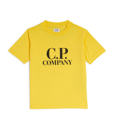 C.p. Company Kids' Logo T-shirt (4-14 Years) In Yellow