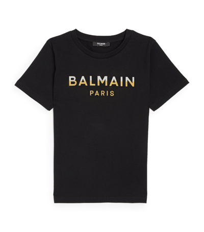 Balmain Kids Logo T-shirt (4-14 Years) In Black