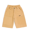 OFF-WHITE DIAGONAL-OUTLINE CARGO SHORTS (4-12 YEARS)