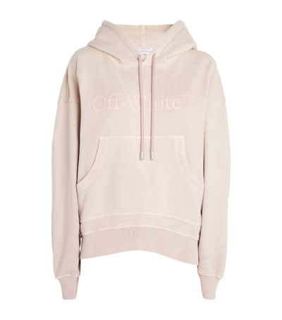 Off-white Oversized Laundry Hoodie In Pink