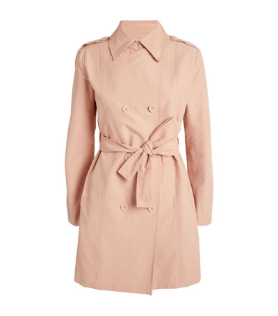 Max & Co Cotton-blend Trench Coat In Pink