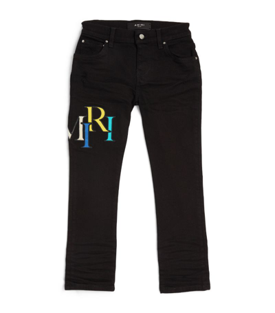 Amiri Kids Straight-fit Logo Jeans (4-12 Years) In Black