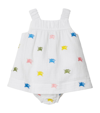 BURBERRY KIDS COTTON EKD DRESS AND BLOOMERS SET (6-24 MONTHS)