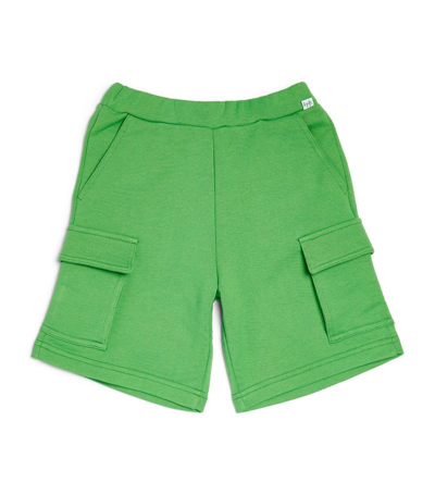 Il Gufo Kids' Cotton Jersey Bermuda Shorts In Green