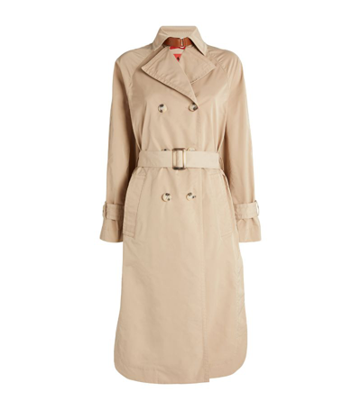 Max & Co Double-breasted Trench Coat In Beige