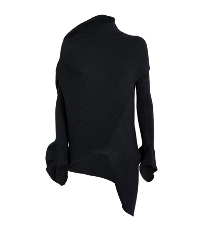 Issey Miyake Aerate Pleats Sweater In Blue