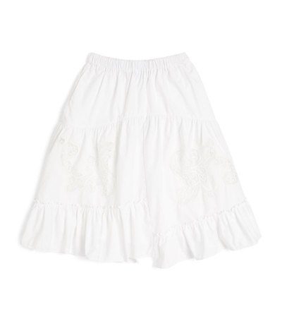 Ermanno Scervino Junior Kids' Lace-detail Tiered Skirt (4-14 Years) In White