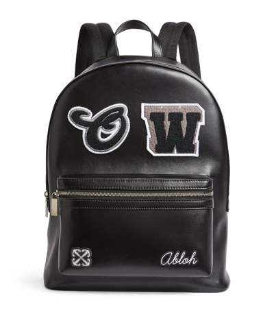 Off-white Varsity-patch Backpack In Black