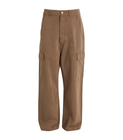 Rick Owens Straight-leg Cargo Trousers In Brown