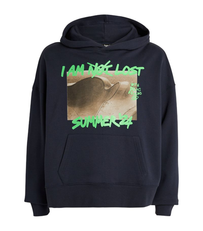 Palm Angels I Am Lost Hoodie In Blue