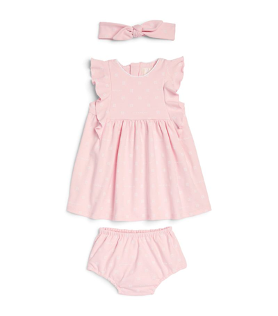 Givenchy Cotton Dress, Bloomers And Headband Set (1-18 Months) In Pink