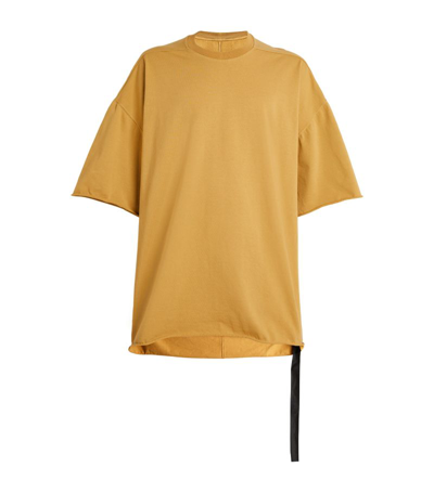 Rick Owens Cotton Tommy T-shirt In Yellow