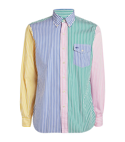 Polo Ralph Lauren Cotton Colour-block Striped Shirt In Multi