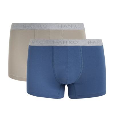 Hanro Stretch-cotton Essentials Trunks (pack Of 2) In Multi