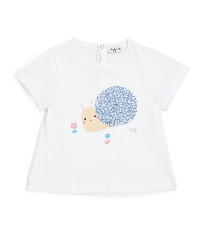 Il Gufo Cotton Snail Print T-shirt (6-36 Months) In White