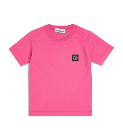 Stone Island Junior Kids' Badge T-shirt (2-14 Years) In Pink