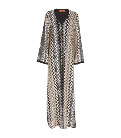 Missoni Zigzag Knit Kaftan In Black