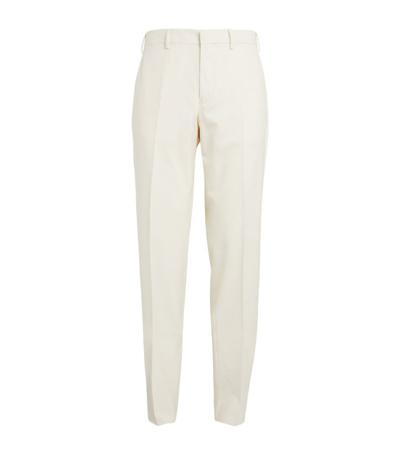 Lardini Pleated Tailored Trousers In White