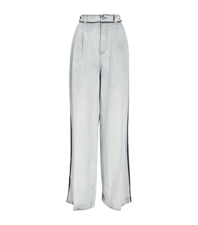 Mm6 Maison Margiela Wide-leg Jeans In Blue