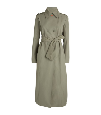 Max & Co Cotton-blend Trench Coat In Green