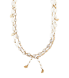 WEEKEND MAX MARA LONG PEARLESCENT-CRYSTAL NECKLACE