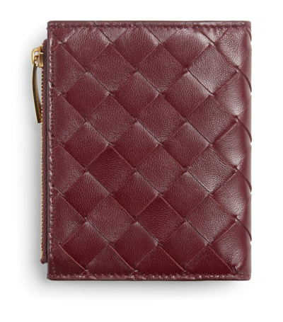 Bottega Veneta Small Leather Intrecciato Bifold Wallet In Multi